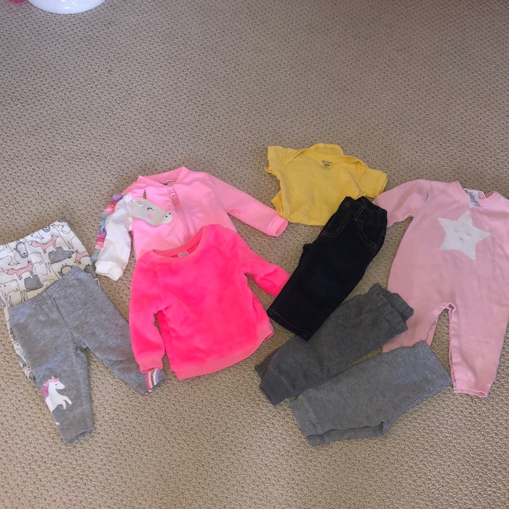 Baby Girls 6 month lot 9 pieces